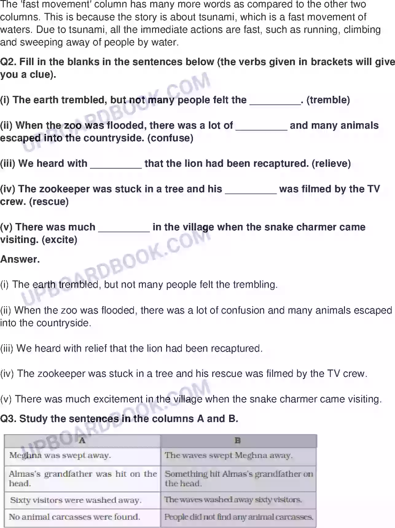 UP Board Solution class 8 English 2. The Tsunami Image 4