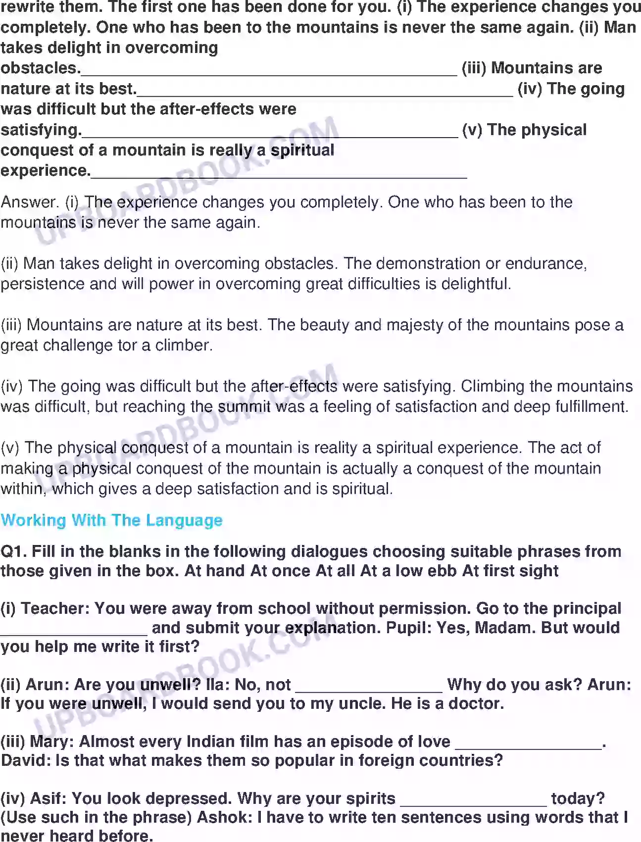 UP Board Solution class 8 English 5. The Summit Within Image 3