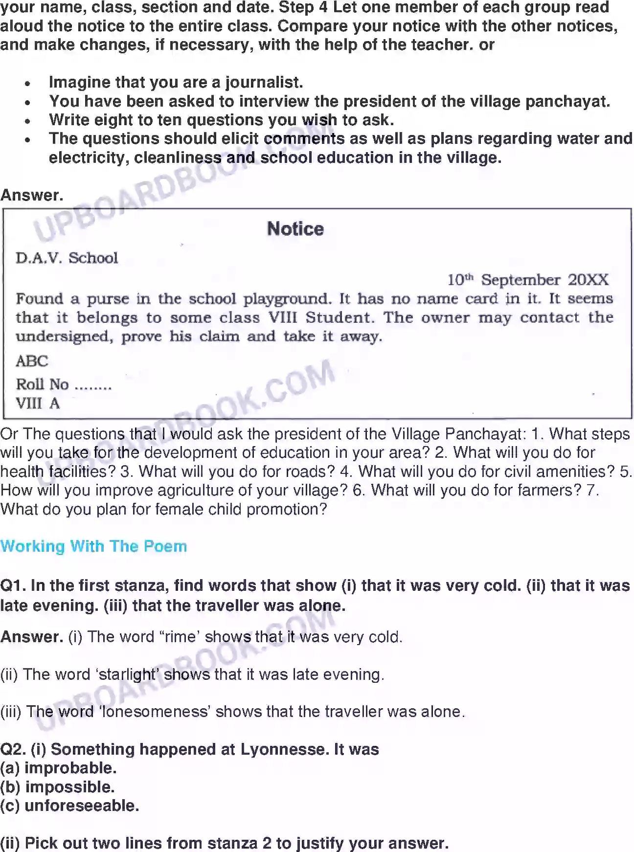 UP Board Solution class 8 English 7. A Visit To Cambridge Image 7