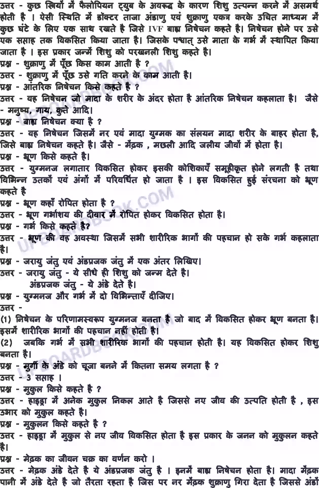 UP Board Solution class 8 Science 9. जंतुओं में जनन Image 3