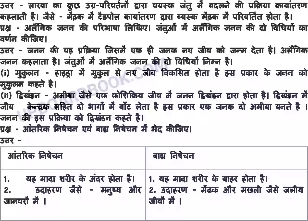 UP Board Solution class 8 Science 9. जंतुओं में जनन Image 5