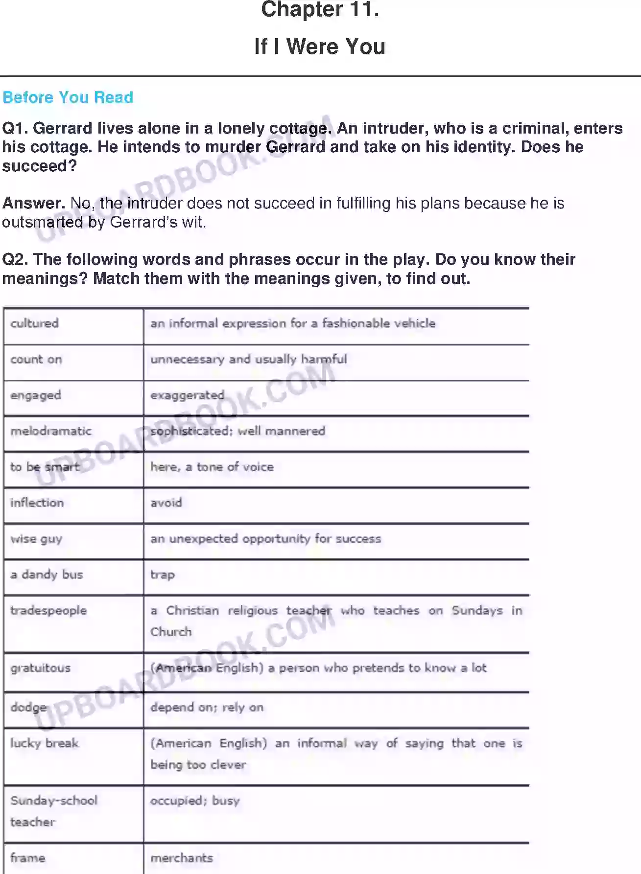 UP Board Solution Class 9 English 11. If I Were You Image 1