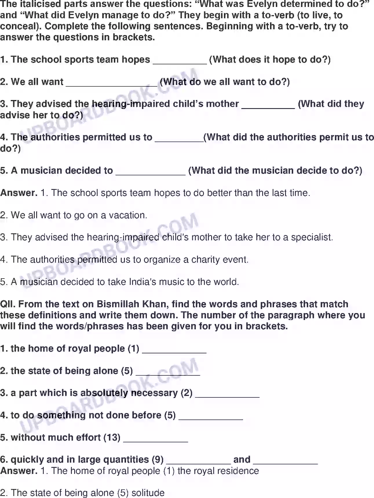 UP Board Solution class 9 English 2. The Sound Of Music Image 6