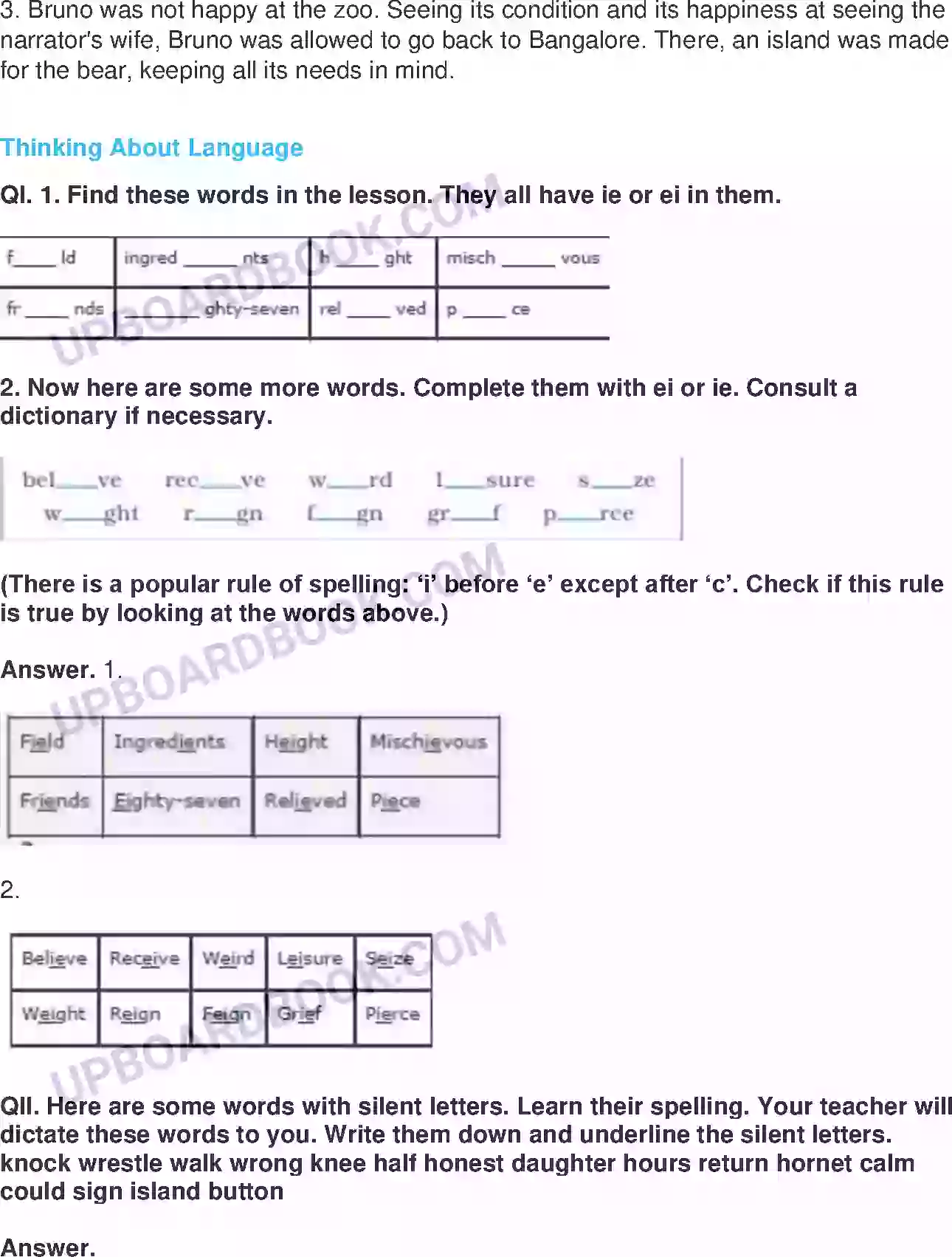 UP Board Solution Class 9 English 9. The Bond Of Love Image 3