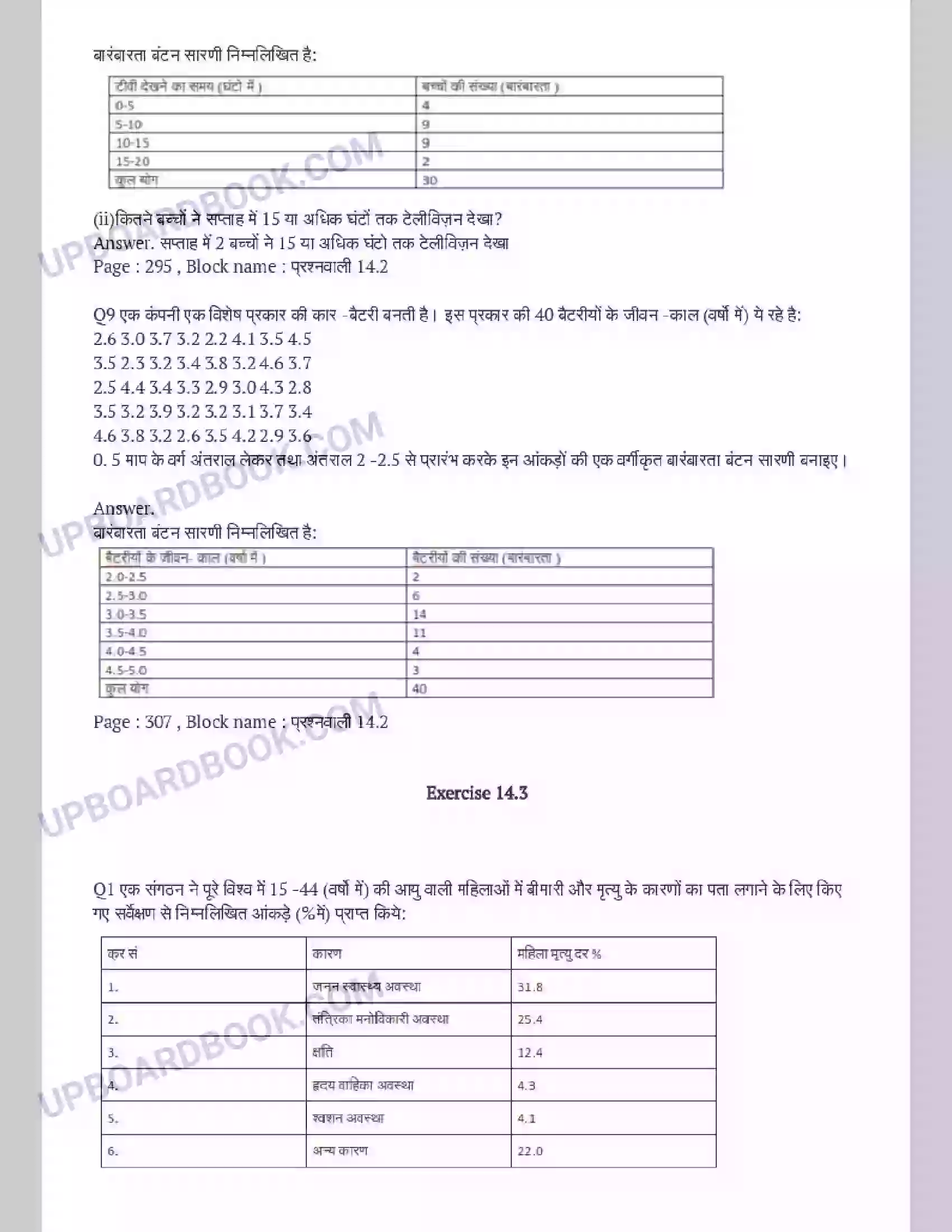 UP Board Solution class 9 Maths 14. सांख्यिकी Image 5