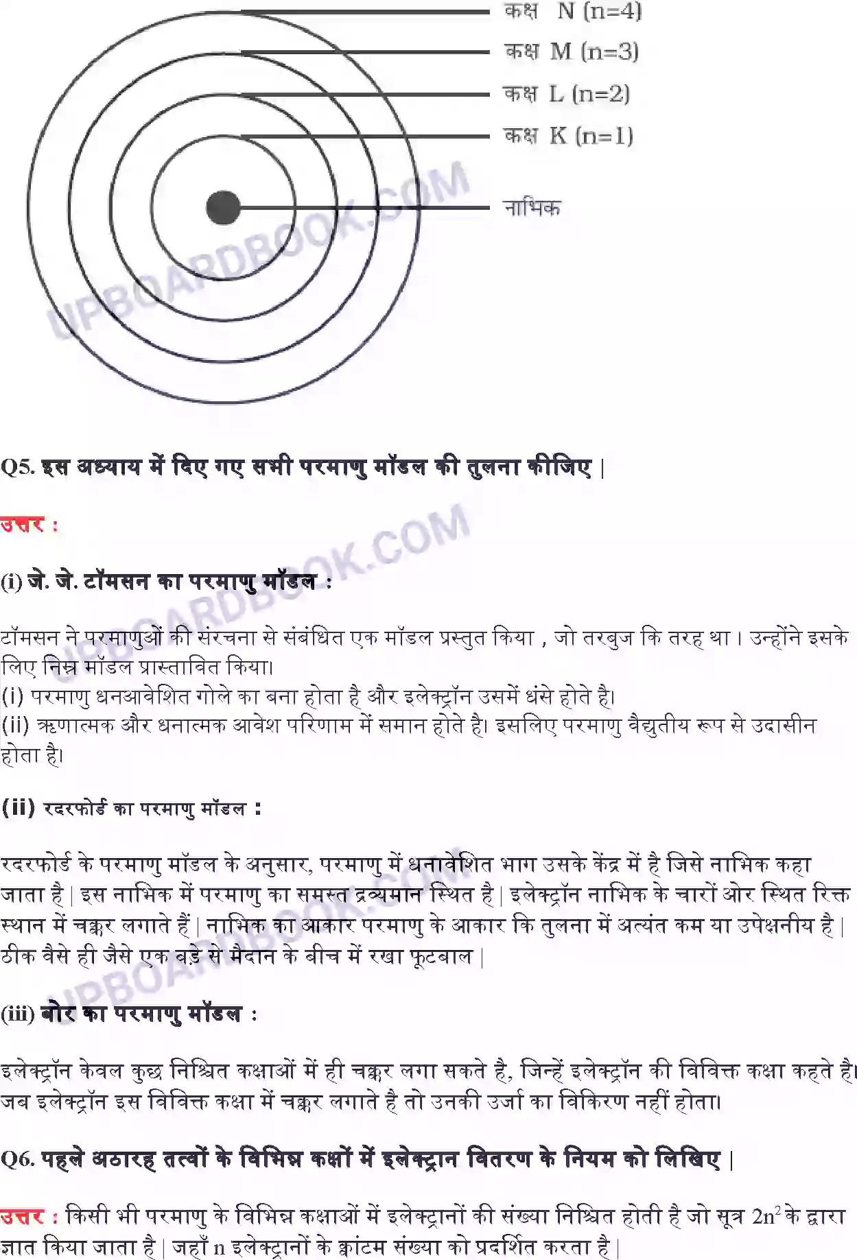 UP Board Solution class 9 Science 4. परमाणु की संरचना Image 16