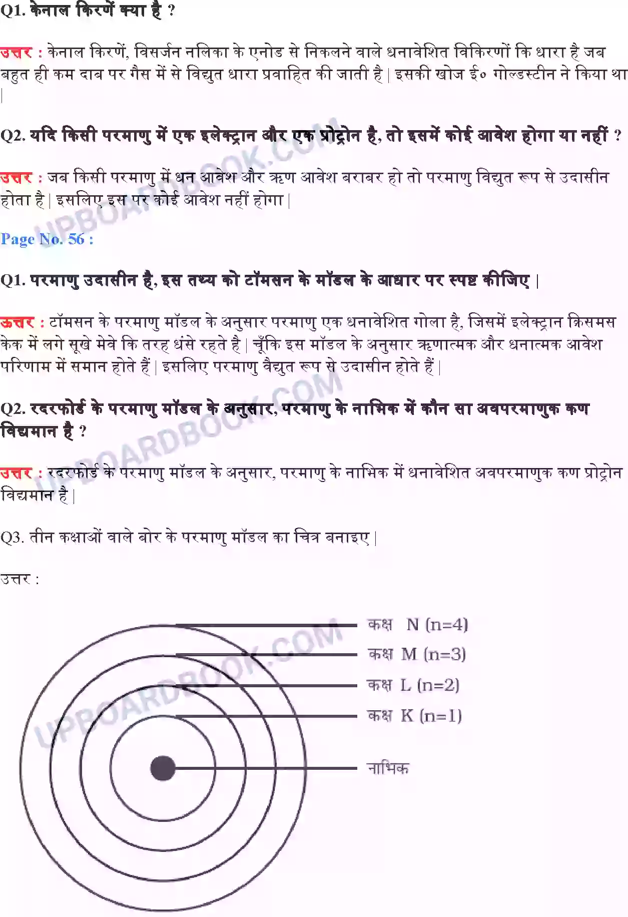 UP Board Solution class 9 Science 4. परमाणु की संरचना Image 2