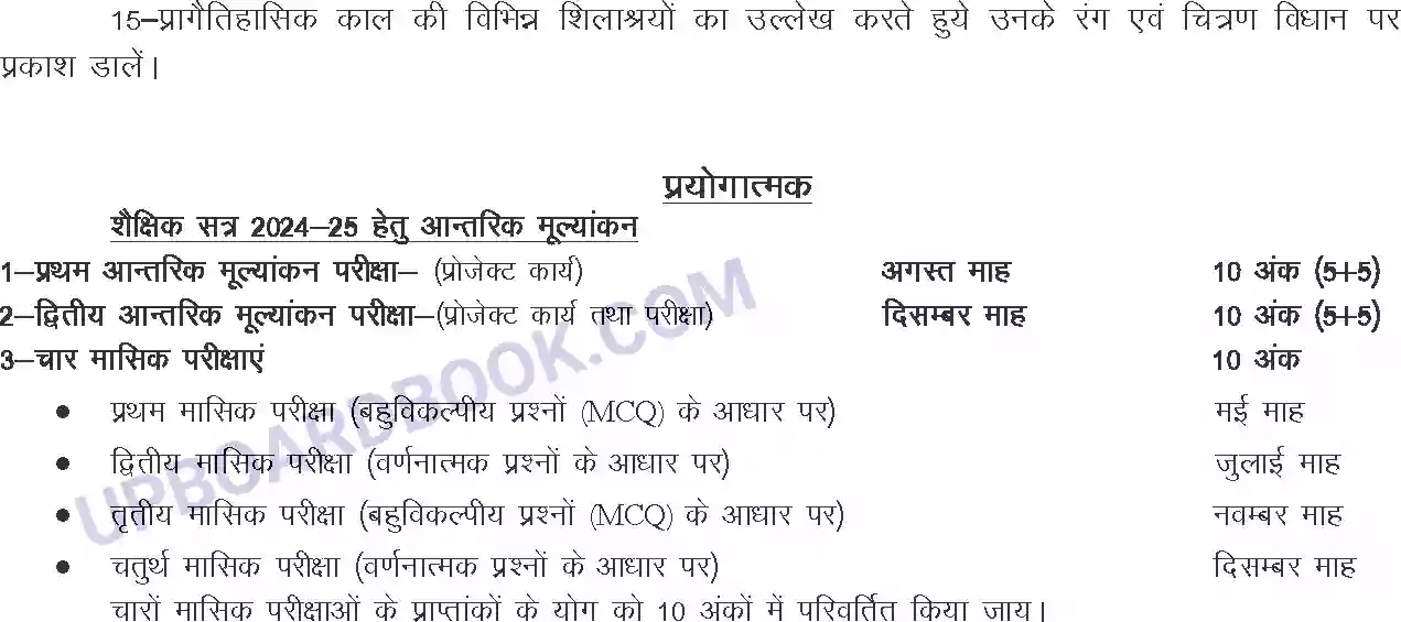 UP Board Syllabus for class 10 Art ( Drawing) Image 3