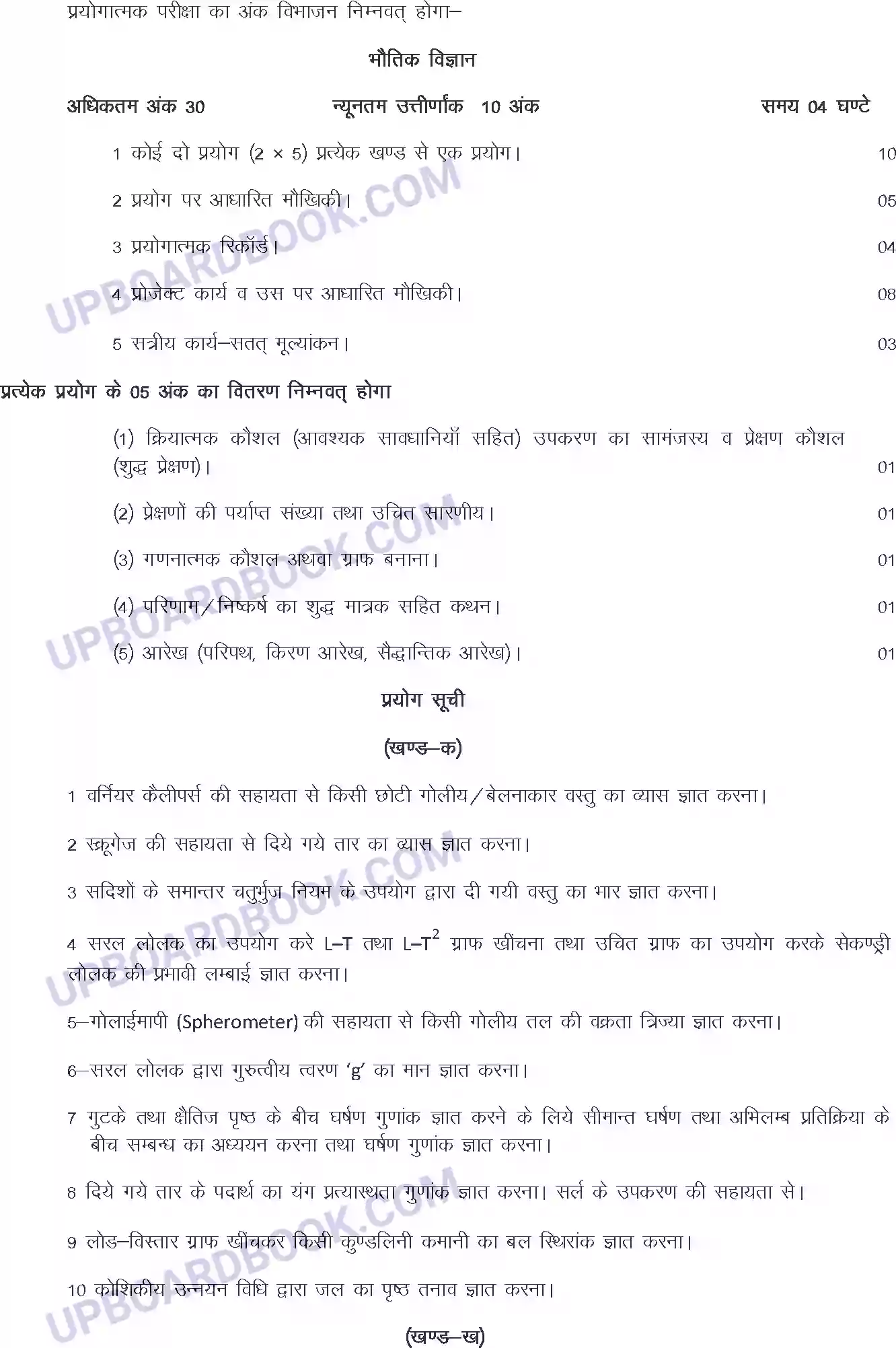 UP Board Syllabus for Class 11 Physics Image 3