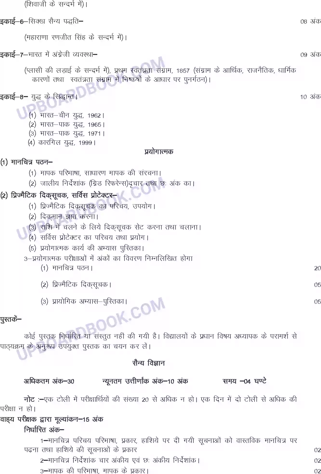 UP Board Syllabus for Class 12 Military Science Image 2