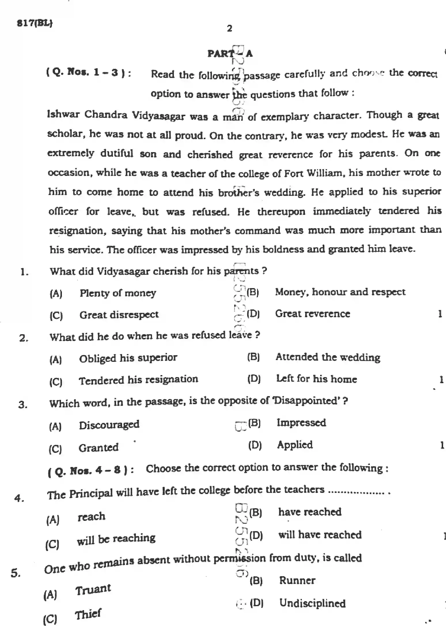 UP Board Class 10th ENGLISH-817-BL Previous Year Question Paper Image 2