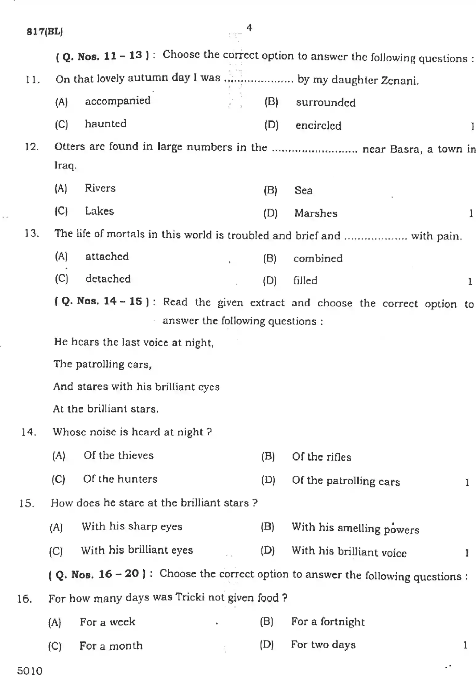 UP Board Class 10th ENGLISH-817-BL Previous Year Question Paper Image 4