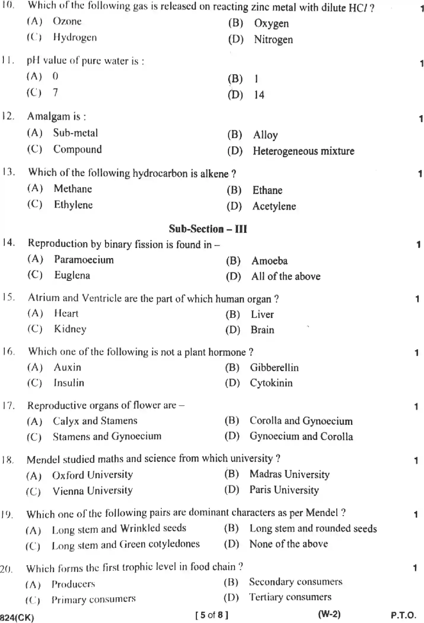 UP Board Class 10th SCIENCE-824-CK Previous Year Question Paper Image 5