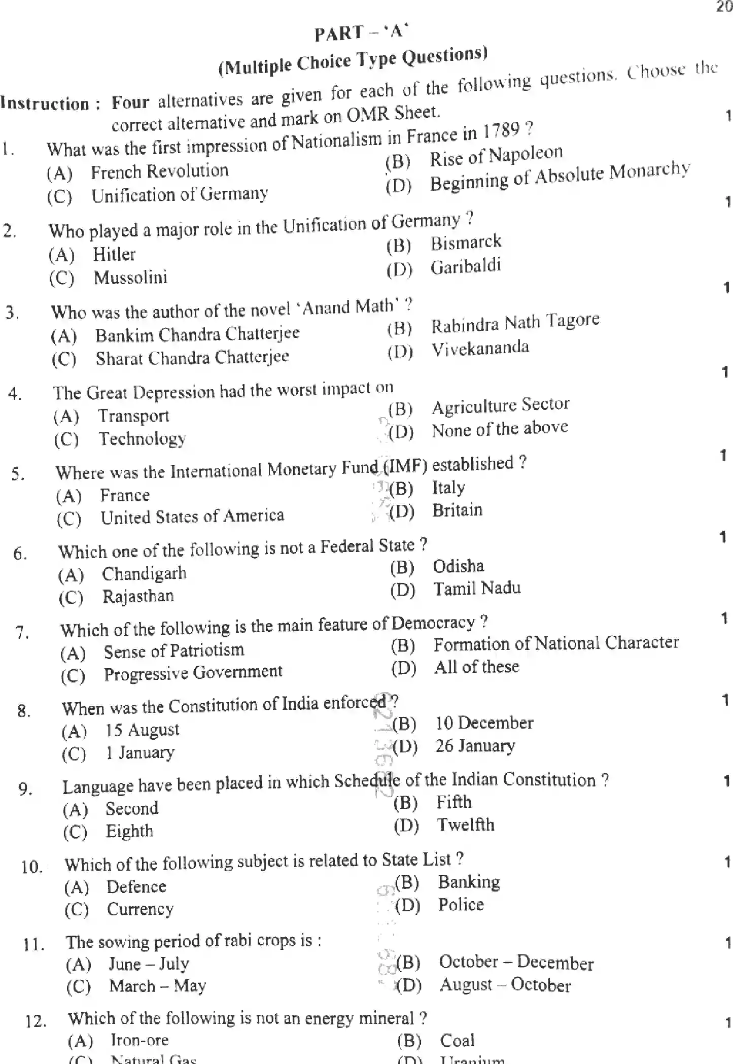 UP Board Class 10th SOCIAL-SCIENCE-825-CR Previous Year Question Paper Image 4