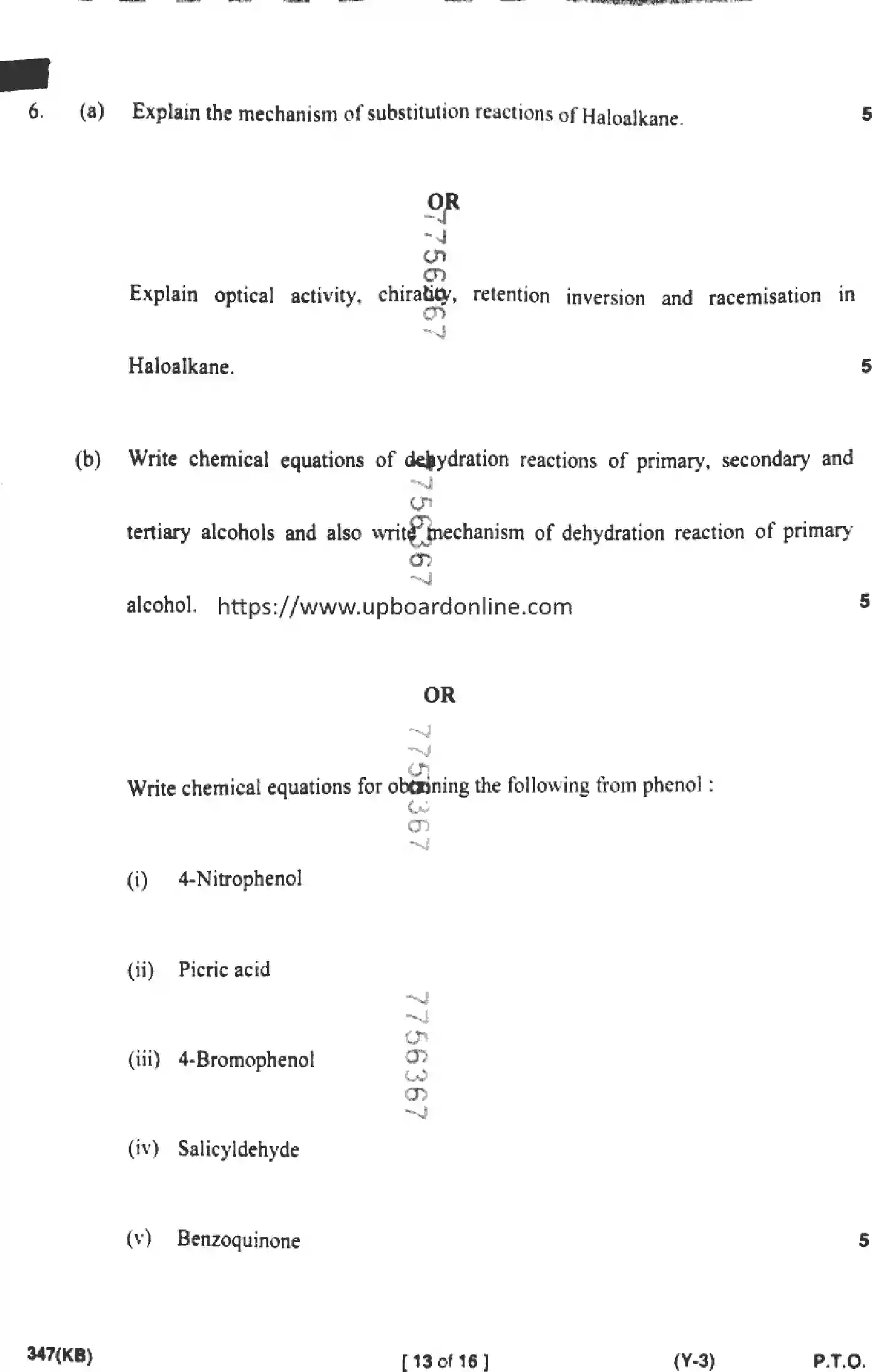 UP Board Class 12th CHEMISTRY-347-KB Previous Year Question Paper Image 13