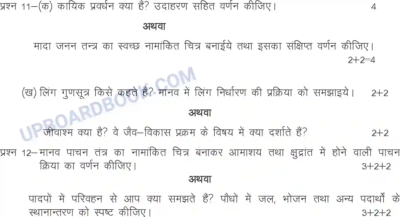 UP Board Class 10th Sample Paper 2020-21 Image 5